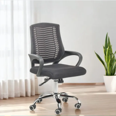 (EX-OF57) Low Back Air Ventilation Mesh Chair with Armrest